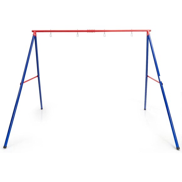 INFANS Ensemble de Balançoires à 2 Places, Cadre de Balançoire en Métal Robuste 550 Lb, Grande Balancelle à Cadre en A pour Enfants et Adultes, Activité Intérieure Extérieure, Cour Arrière, Terrain de Jeu