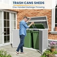 thumbnail image 7 of ECOPATIO Outdoor Storage Shed 41 Cu Ft Weather Resistant Resin with Floor Gray, 7 of 7