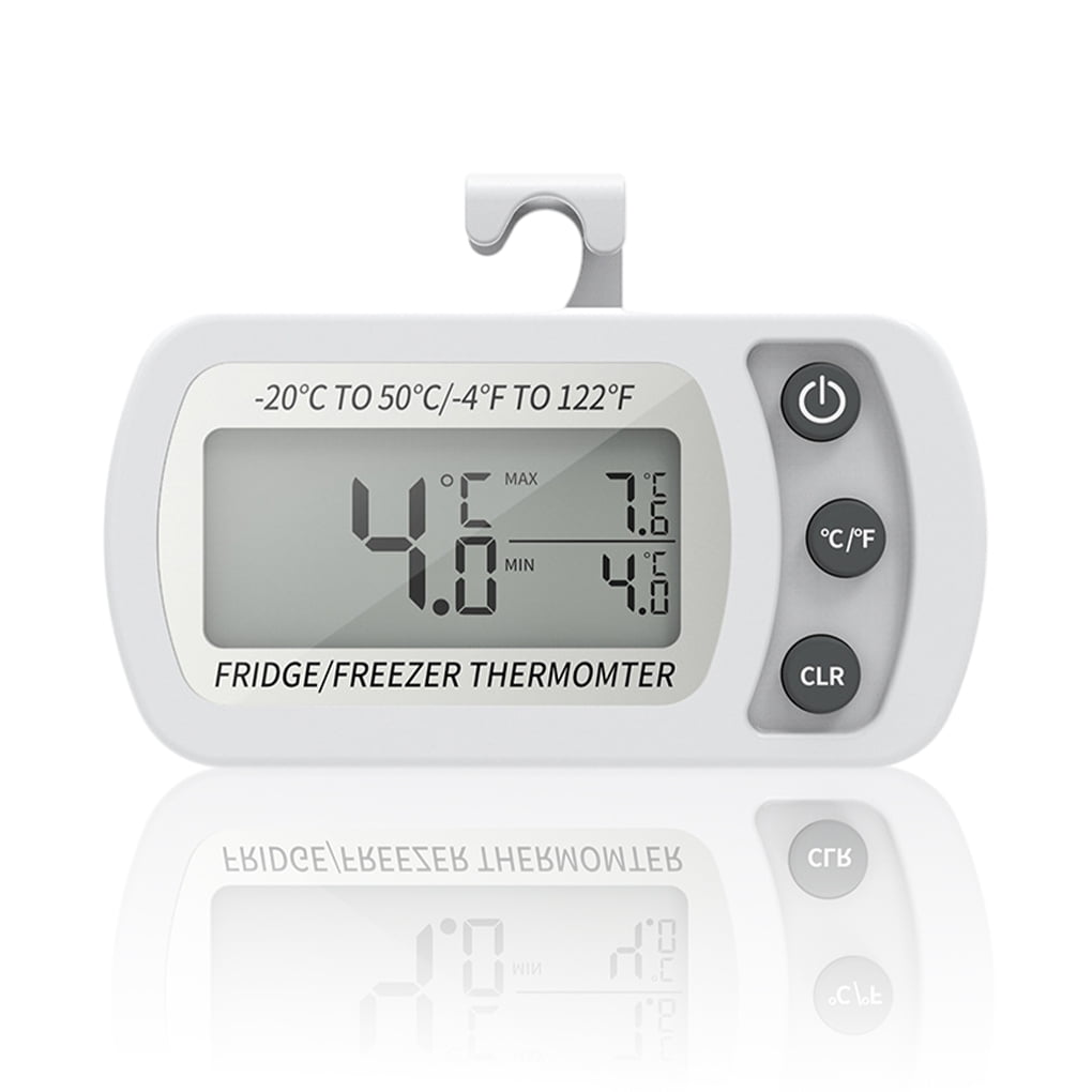 Worallymy LCD Refrigerator Accurate Thermometer Fridge Temperature Room Measurement Gauge