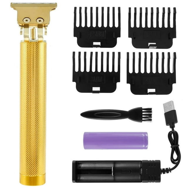 Hair Clippers for Men Cordless Hair Trimmer Professional Electric Hair Trimmer T Blade Beard Trimmers for Barber Haircut & Grooming Kit Low Noise with 4 Guide Combs
