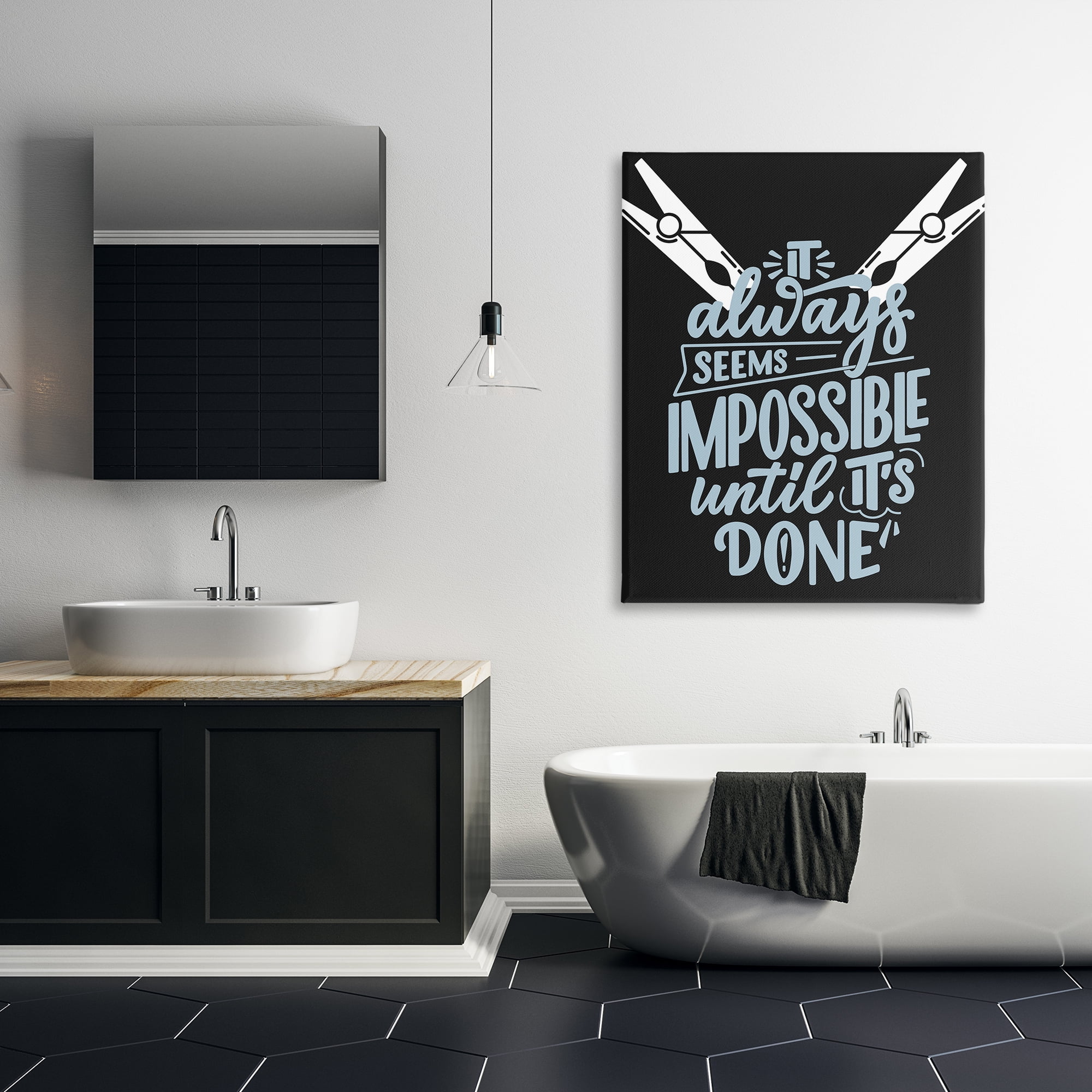 Impossible Until It's Done Canvas Wall Art, design by Jesse Keith