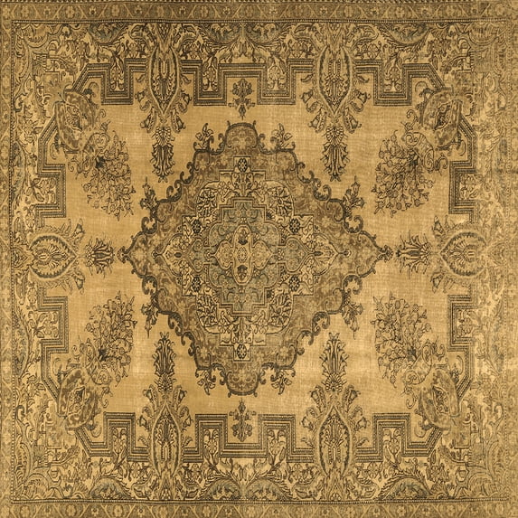 Ahgly Company Indoor Square Persian Brown Traditional Area Rugs, 8' Square