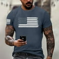 thumbnail image 2 of Yiaimeir Men's Fashion Casual Short Sleeve Round Neck Independence Day Flag T-Shirt Top Streetwear,Size M-3XL, 2 of 5