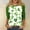 Fluorescent Green03, variant on Dwralegc Vintage Tees for Women 2026 Lucky Loose Fit 3/4 Sleeve Shamrock Printed Irish Clover Graphic Shirts Round Neck Fashion St Patricks Day Funny Tunic Tops Blouses Dark Green S