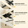 thumbnail image 4 of Dextrus Bed Frame Queen Size  with Velvet Headboard,No Box Spring Needed, Beige, 4 of 6