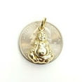 thumbnail image 5 of New 14k yellow gold 3D hollow buddha buda buddah pendant charm fine jewelry 1.6g, 5 of 12
