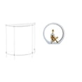 thumbnail image 1 of Mesita de noche de acrílico,Mesa auxiliar de acrílico transparente Mesa auxiliar transparente en capas,Mesa pequeña de acrílico,mesita de noche pequeña,compacta,Estatua de niña,Estatuas, 1 of 8