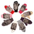 thumbnail image 2 of Guantes de punto para mujer, guantes de lana cálidos para otoño e invierno, guantes para dedos de erizo, guantes para dedos de dibujos animados, 2 of 6