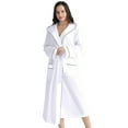thumbnail image 2 of SELONE Womens Plus Size Robe Pajamas Winter Warm Nightgown Couple Bath Men Fall Winter Nightgown Towel Robe Fluffy Robe Spa Robe for Women for Valentines Day Anniversary Wedding Honeymoon White XL, 2 of 5