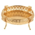 thumbnail image 3 of FELTECHELECTR 1Pcs Golden Gilded Iron Fruit Storage Tray For Restaurant Use 22X17X10.5in, 3 of 7