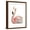 Brown Frame, variant on Art.com Watercolor Flamingo Art Print by Naomi McCavitt, White Frame Wall Art, 17" x 21"