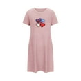 thumbnail image 4 of Robe pour Femmes, Shorts pour Femmes, Chemise de Nuit Courte Ample pour Femmes Imprimée à Col Rond et Manches Courtes, 4 of 6