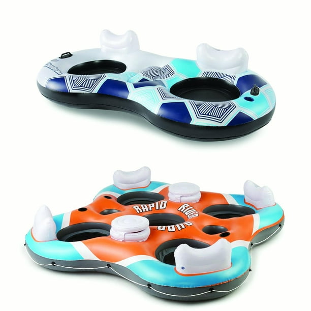 Bestway Rapid Rider Round 2 Person Tube Float and 4 Person Island