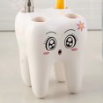thumbnail image 3 of Zootealy Tooth-shaped Toothbrush Holder Cute Cartoon Tooth-brush Stand Bathroom Supplies Toothholder Razor Holder, 3 of 5