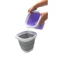 thumbnail image 3 of SAMMART 2.6L (0.68 Gallon) Super Mini Square Collapsible Plastic Bucket - Foldable Square Tub - Portable Fishing Water Pail - 2 Pieces Box Pack, 3 of 7