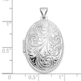 thumbnail image 3 of 925 Sterling Silver Oval Locket Pendant Charm, 3 of 7