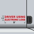thumbnail image 3 of 2 Pack - Driver Using Electronic Vinyl Decal Electronic Logging Device Sticker E-Log Electronic Driver Logs Decal for Commercial Semi Truck & Bus Drivers - Many Colors & Sizes (9" x 2.5", Red), 3 of 8