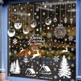 thumbnail image 3 of Pegatinas para ventana con forma de árbol de Navidad grande, copos de nieve y renos blancos, pegatinas para ventana y puerta de Navidad reutilizables, 3 of 4