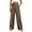 Khaki——Fall Savings, variant on Oiangi Women's Wide Leg Dress Pants High Waist Tie Front Pant Pleated Casual Business Work Trousers with Pockets for Fall Black S