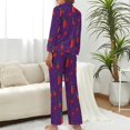thumbnail image 3 of Top-kevin Women's Pajama Sets Cocktail Glasses Lemon Gold Long Sleeve Lounge Sets Pjs Sleepwear with Pockets, 3 of 12