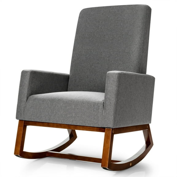 Patiojoy Rocking Chair Comfortable Rocker Modern High Back Armchair