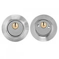 thumbnail image 2 of Silver Double Cylinder Steel Door Bolt Lock, Secure on Both Sides for Wooden Doors, 2 of 8
