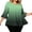 Green, variant on Womens Plus Size Tops 3/4 Length Sleeve Gradient Blouses Dressy Casual V Neck Loose Flowy Peplum Shirt(Blue,4X-Large)