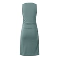 thumbnail image 5 of Durtebeua Women's Retro Ruffle Style Slim Work Pencil Dress Green,L, 5 of 5