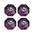thumbnail image 2 of Balery 4 Pcs Mushrooms And Skullleather Coasters Set, Drink Table Cup Coasters For Living Room Kitchen Coffee Decor, 2 of 9