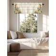 thumbnail image 3 of Kitchen Valances for Window, Watercolor Flower Potted Plant Light Filtering Rod Pocket Valance Curtain, Farm Beige White Stripe Short Curtains Window Topper for Bedroom Bathroom Living Room 42x12in, 3 of 9