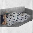thumbnail image 6 of Baseball Soft Flannel Fleece Throw Blanket, Geometric Wavy Lines in Vertical Alignment with Softball Motifs, Cozy Plush for Indoor and Outdoor Use, 50" x 60", Dark Petrol Blue White, by Ambesonne, 6 of 6