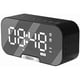 thumbnail image 1 of wonima02 Digital Mirror Surface Alarm Clock Speaker Music FM Radio Rechargeable Portable Player 3 Levels Brightness Phone Stand Home Office Travel (Black), 1 of 1