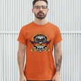 thumbnail image 3 of Tee Hunt Wordclass Motorcycles T-shirt Live the Legend Route 66 Biker Men's Tee, Orange, X-Large, 3 of 5