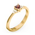 thumbnail image 3 of Birthstone Heart Ring with Shoulder Accents - Garnet (January), 3 of 4