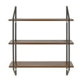 thumbnail image 5 of (4 pack) Better Homes & Gardens 3-Tier 20"W Wood Bracket Shelves, Walnut, 5 of 7