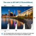 thumbnail image 3 of Peel and Stick Wallpaper Waterproof Night time photo downtown Clevelands skyline Wall Mural Decor Self Adhesive and Removable 69in x 98in, 3 of 8