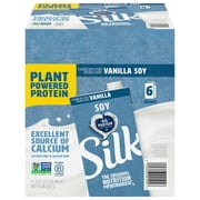 (Pack of 6) Silk Shelf-Stable Vanilla Soy Milk, 1 Quart