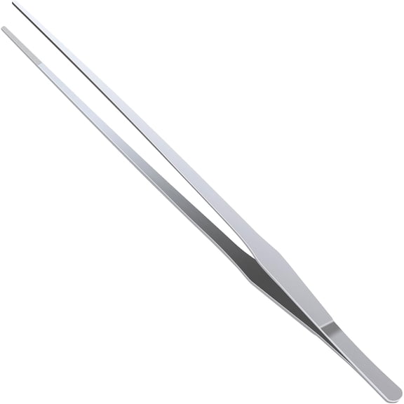 Stainless Steel Long Tweezers, 15 in Heavy Duty Cooking Tweezers for Backing and Feeding - Silver