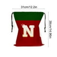 thumbnail image 3 of Personalized 26 Letter Christmas Santa Sack, Custom Large Gift Bag with Initial, for Xmas, A-Z Red Big Velvet Gift Wrapping Bags with Initial, 12.2 x 14.96 in, 3 of 6