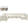 thumbnail image 2 of Meridian Furniture Alina Sectionnel Modulaire en Velours Crème, 2 of 20