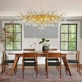 thumbnail image 2 of Modern Crystal Chandeliers for Dining Room, L47.2" Gold Tree Branch Rectangular Chandelier, Dining Room Light Fixture 13-Light High Ceiling Lights, Chandeliers for Foyer, Living Room, 2 of 6