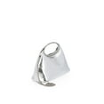 thumbnail image 3 of Scoop Women’s Metallic Faux Leather Top Handle Clutch, Silver Tone, 3 of 6