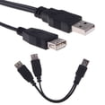 thumbnail image 2 of Chenyang CY USB 2.0 A Male to Dual Data USB 2.0 A Female + Power Cable USB 2.0 A Female Extension Cable 20cm Cable, 2 of 7