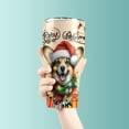 thumbnail image 3 of Merry Christmas Santa Corgi Scarf Twinkling Lights Xmas Holiday 30oz Stainless Steel Tumbler Insulated Cup with Lid Welsh Corgi Dog Lover Gifts Idea - 00022, 3 of 5