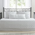 thumbnail image 2 of Stone Cottage Willow Way Ticking Stripe Grey 39" X 75" Daybed Cover Set, 2 of 9