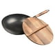 thumbnail image 2 of Sartén para Saltear Wok Chino Mango de Madera Sartén Manual de Hierro Forjado 32 Cm Wok Antiadherente, 2 of 9