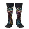 thumbnail image 1 of Xecao Dragon with Colorful Tail Pattern Adult Stockings with Color-Block Design and 3D Print, Breathable Comfortable Hosiery for Daily Wear and Sports, 1 of 6