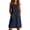 Navy, variant on Qiopertar Women's Casual Sleeveless V-Neck Pocket Dress Solid Color Loose Fit Summer Beach Vacation Party Flowy Maxi Dress, Navy L
