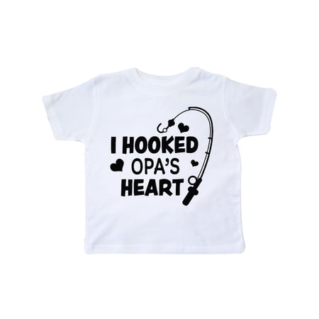 

Inktastic I Hooked Opa s Heart with Fishing Rod Gift Toddler Boy or Toddler Girl T-Shirt