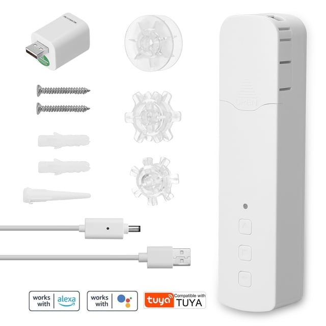 Tuya WIFI M515EGB Motor de cortina de cuentas de tracción inteligente Motor inteligente de Tomshoo Sin Control Remoto